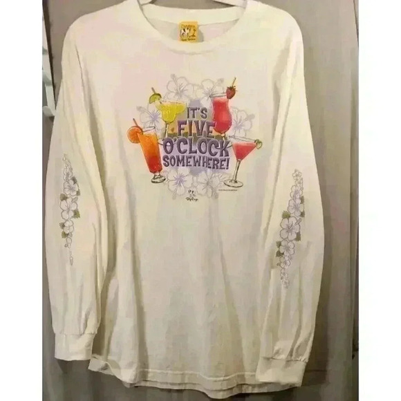 VINTAGE BIG DOGS "IT'S 5 O'CLOCK SOMEWHERE" SZ LG Santa‎ Barbara 2004 - Picture 1 of 6